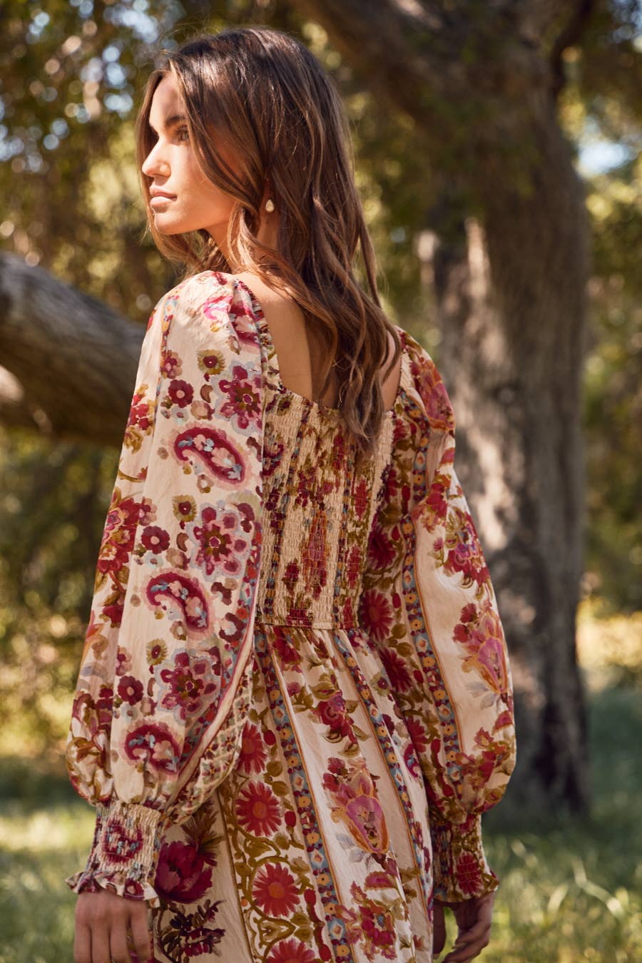 Plus Floral Printed Bohemian Maxi Dress