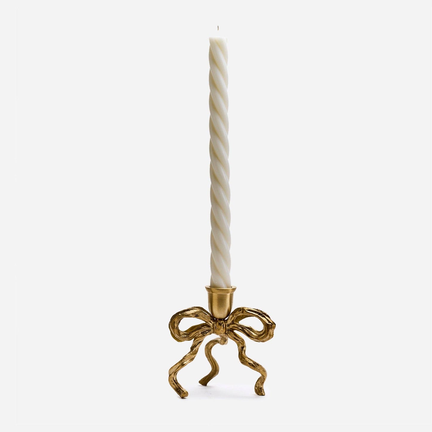 Brass Bow Candle Holder
