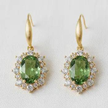 Regal Gemstone Hanging Earrings