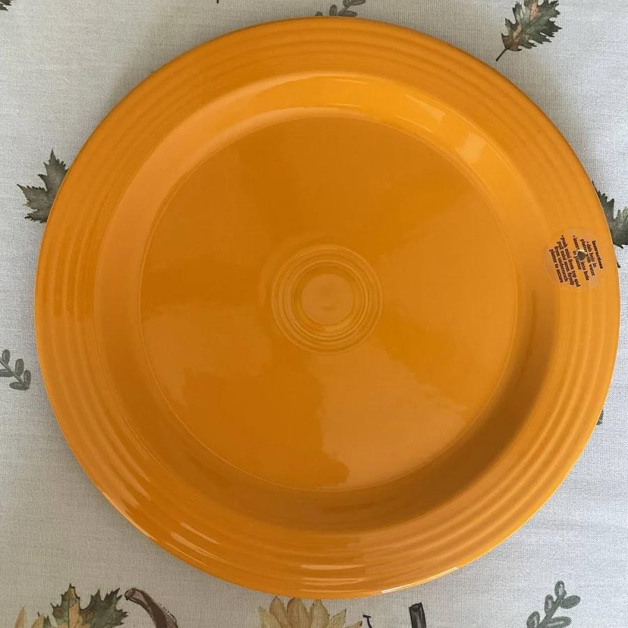 Nora Fleming & Fiesta Butterscotch Round Platter