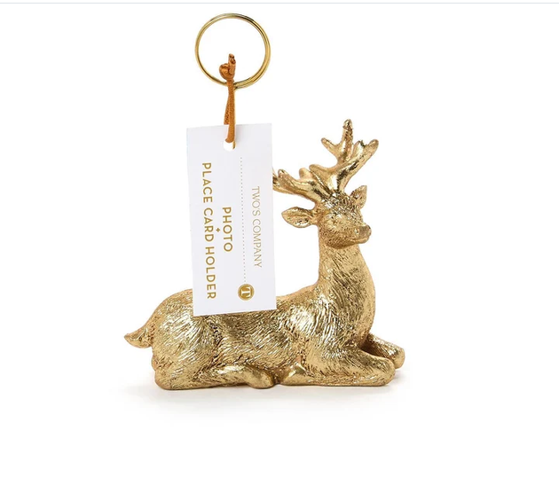 Golden Deer Place Card / Photo Holder