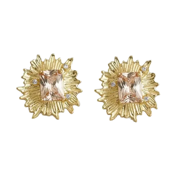 Floral Gemstone Studs