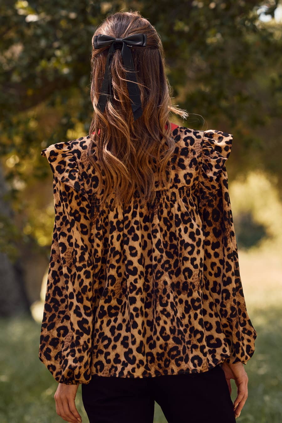 Plus Leopard Printed Blouse