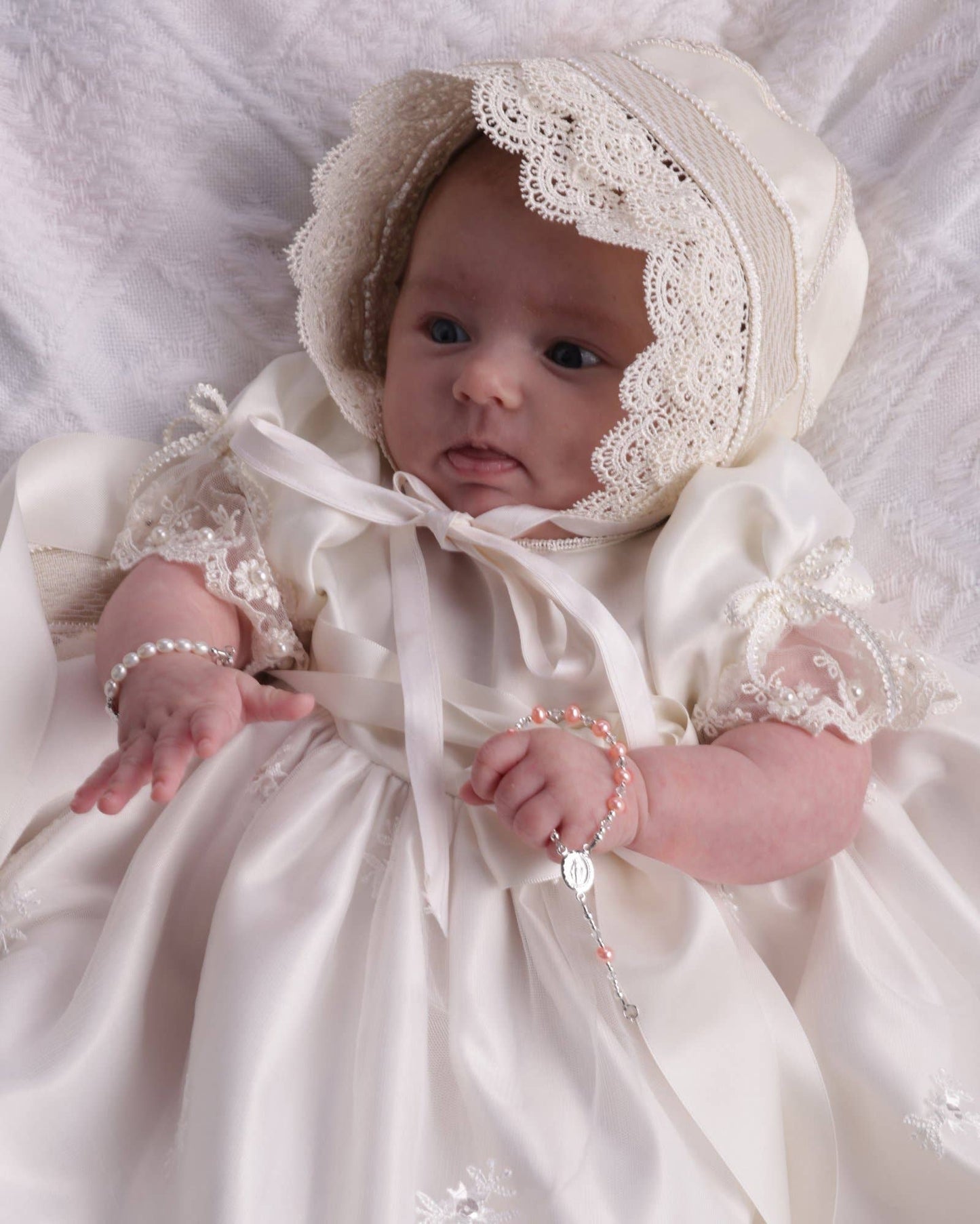 Sterling Silver Pink Baby Rosary Girl Baptism Gift