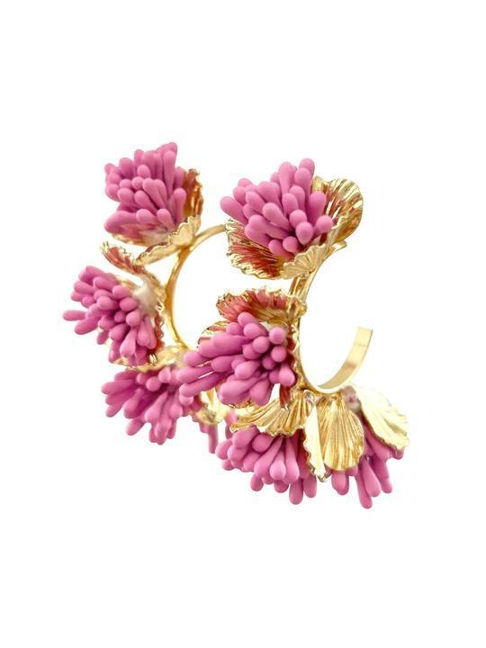 Maxine Floral Hoop Earring