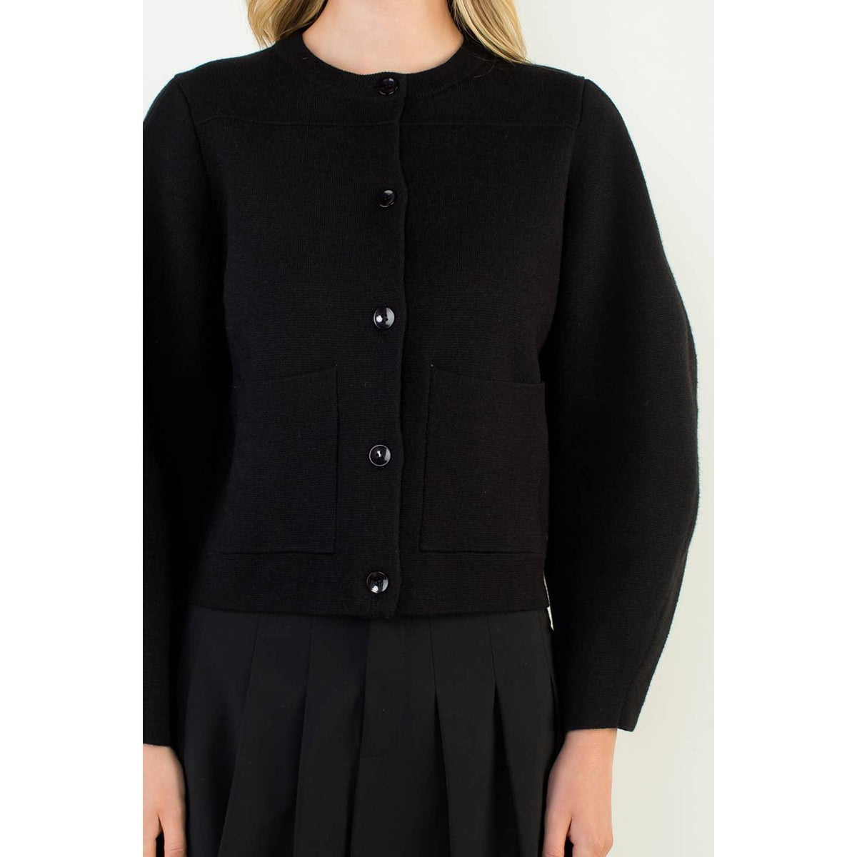 Long Sleeve Cropped Cardigan