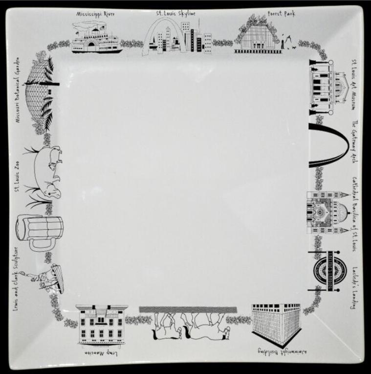 STL SKYLINE SQUARE PLATE