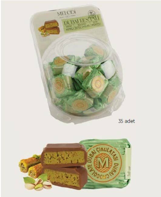 CARIANS Dubai Chocolate FOR SHOPS Individually Wrapped