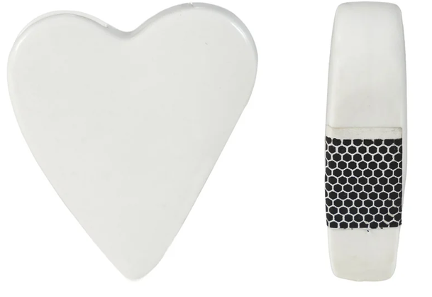 Stoneware Heart Shaped Match Holder w/ Striker