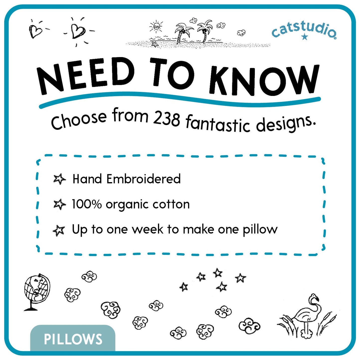 St. Louis Hand-Embroidered Pillow