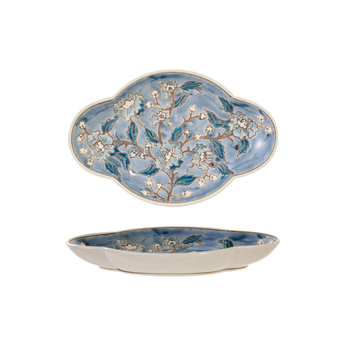 Dish with Wax Relief Flowers