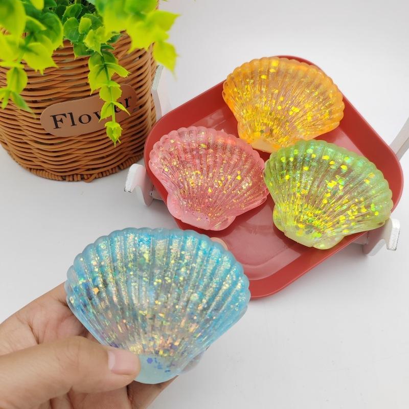 Maltose Glitter seashell squishy toy