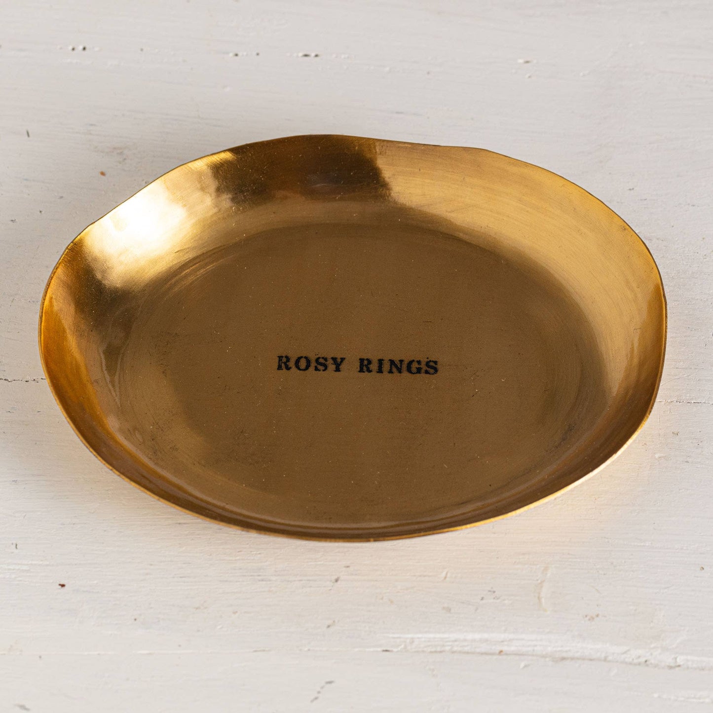 Gold Candle Plate Petite Oval