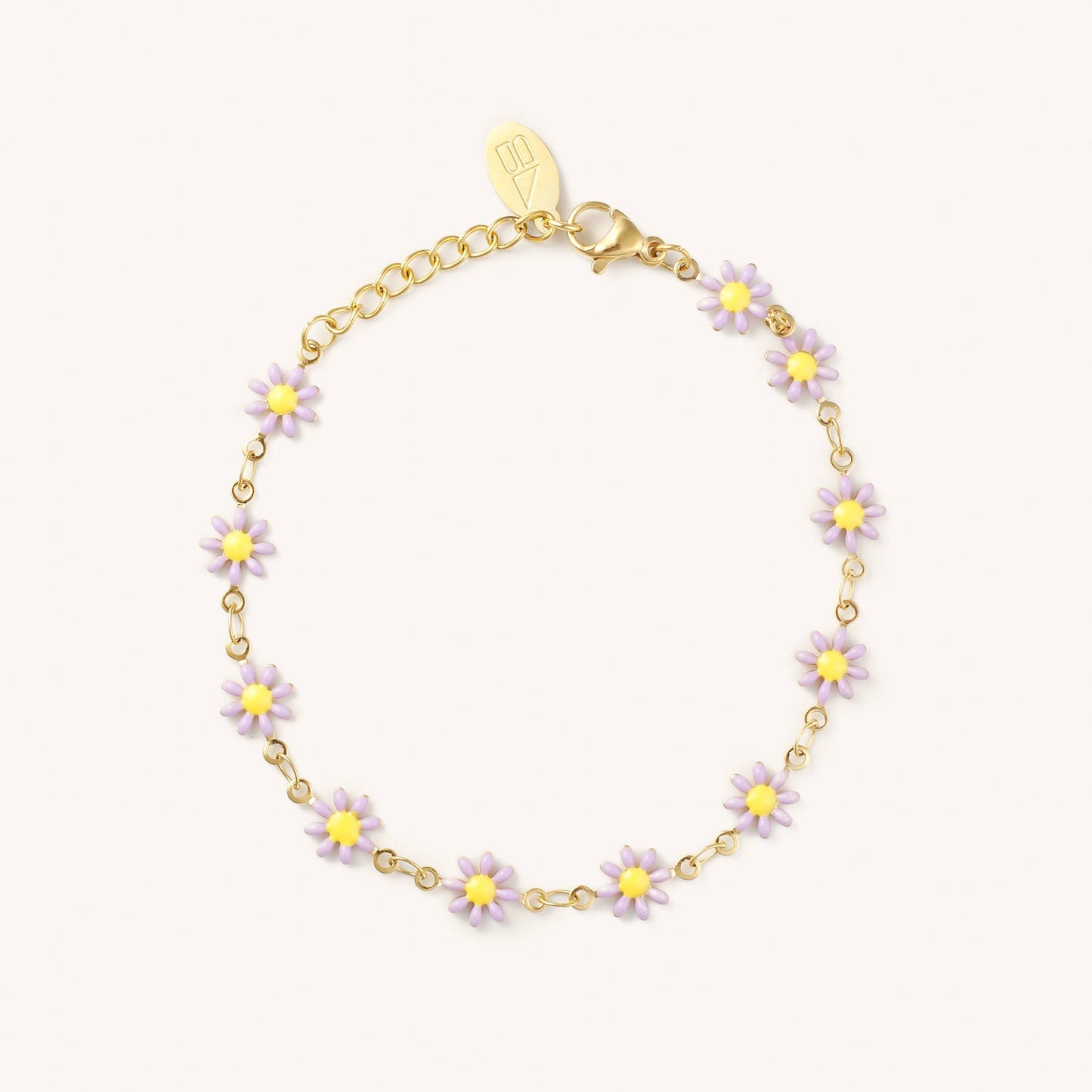 Lilac Daisy Bracelet