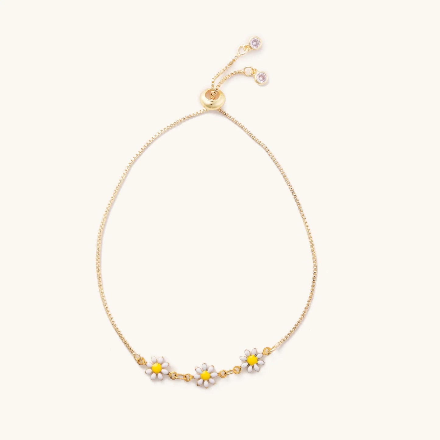 Daisy Gold Slider Bracelet