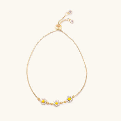 Daisy Gold Slider Bracelet
