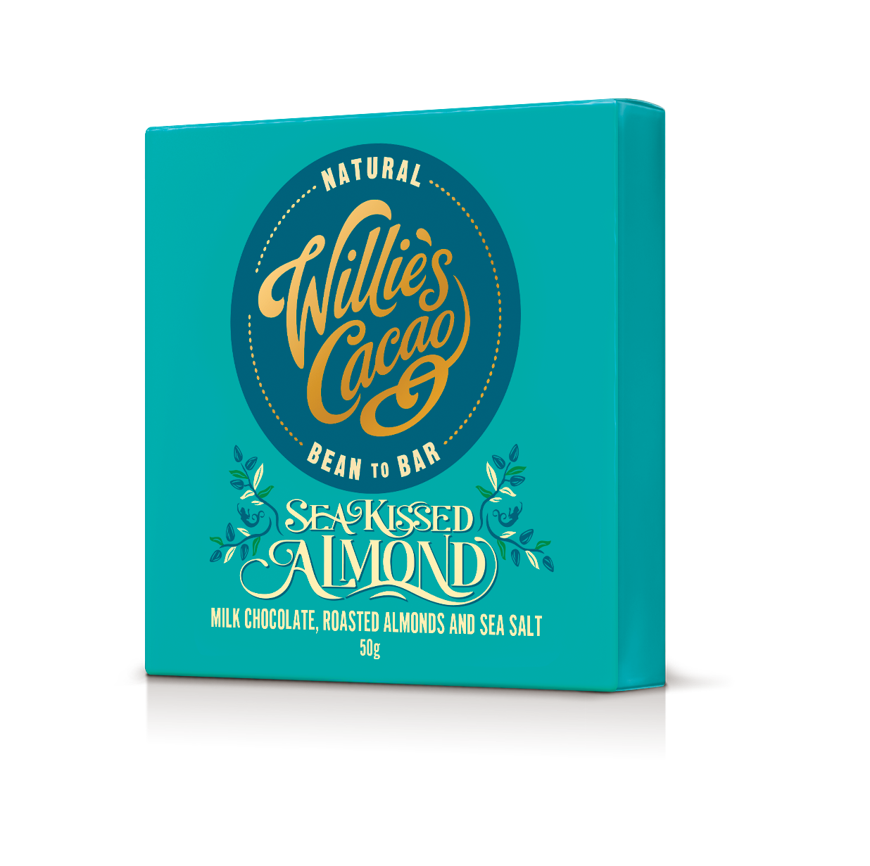 Sea Kissed Almond. Milk chocolate w. almonds & sea salt 50g