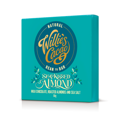 Sea Kissed Almond. Milk chocolate w. almonds & sea salt 50g