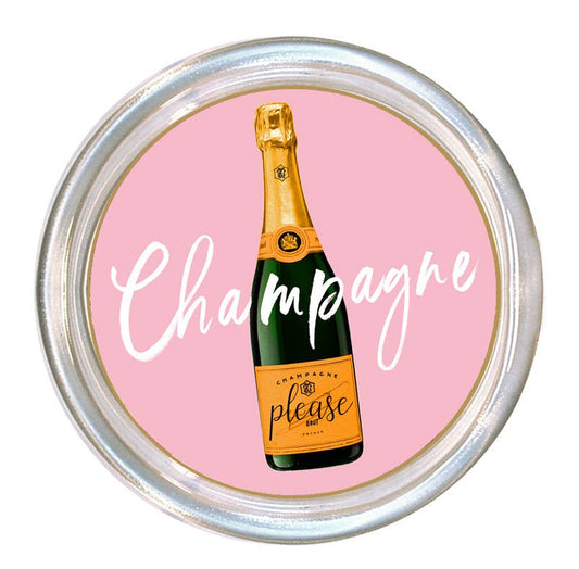 C6146-Champagne Please Coaster White