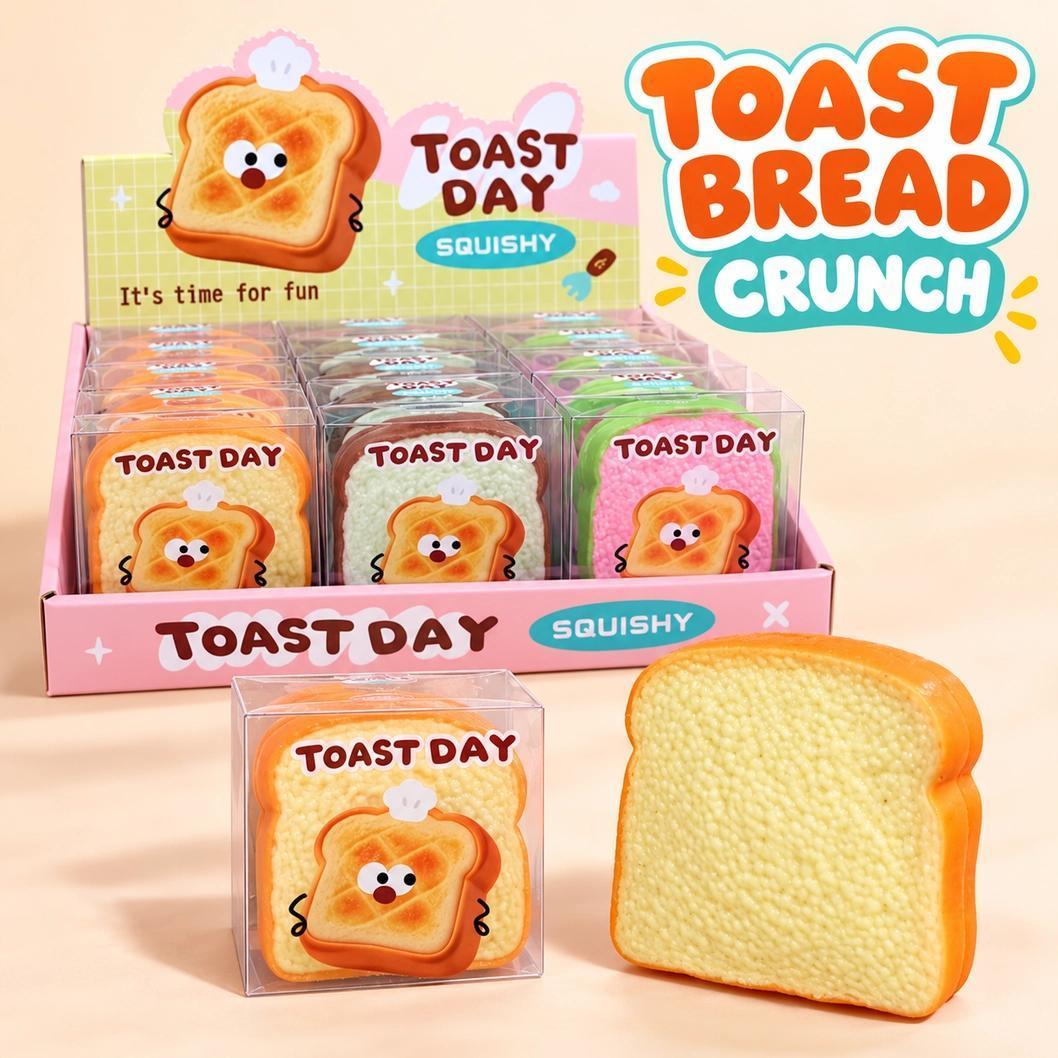 Toast Day Toast Bread Crunch ASMR Squishy