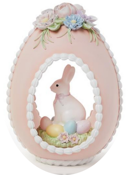 Hand-Painted Egg with Bunny