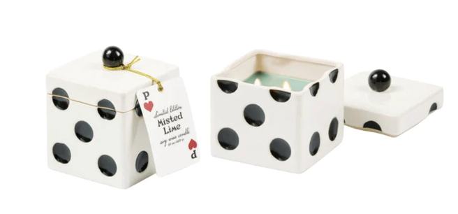 Lucky Dice 10 oz Ceramic Candle