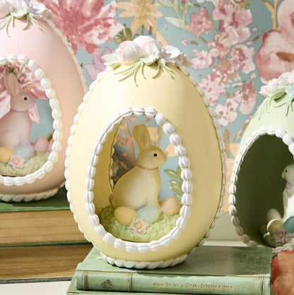 Hand-Painted Egg with Bunny