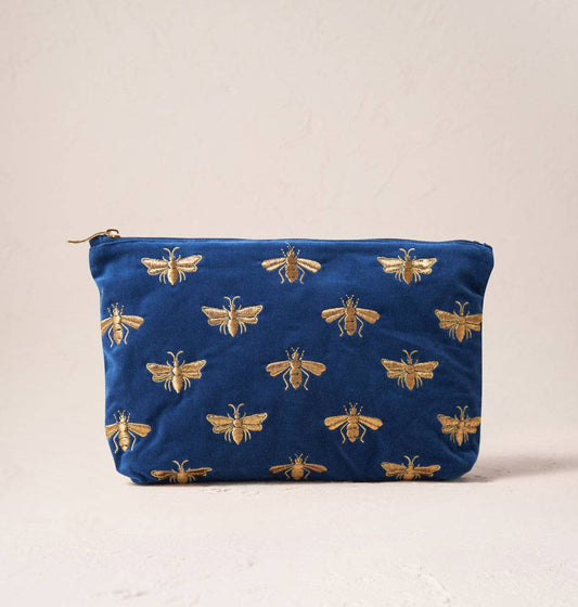 Honey Bee Cobalt Everyday Pouch