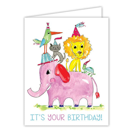 Go Wild It's Your Birthday Small Folded Greeting Card