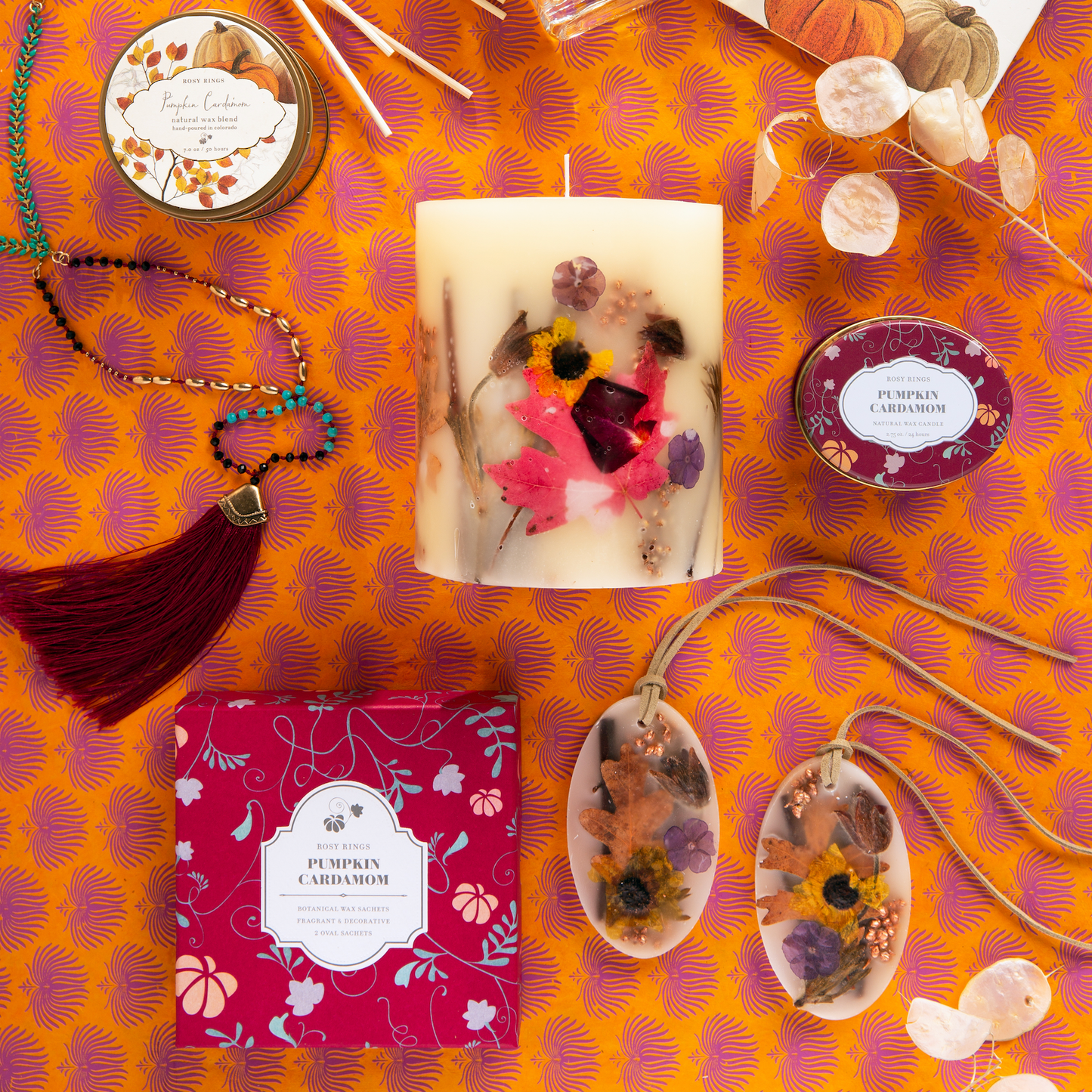 Pumpkin Cardamom Accent Botanical Candle