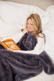 Anchor Grey TS Luxe Faux Fur Blanket