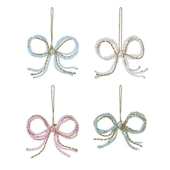 Pearls & Beads Bow Ornament