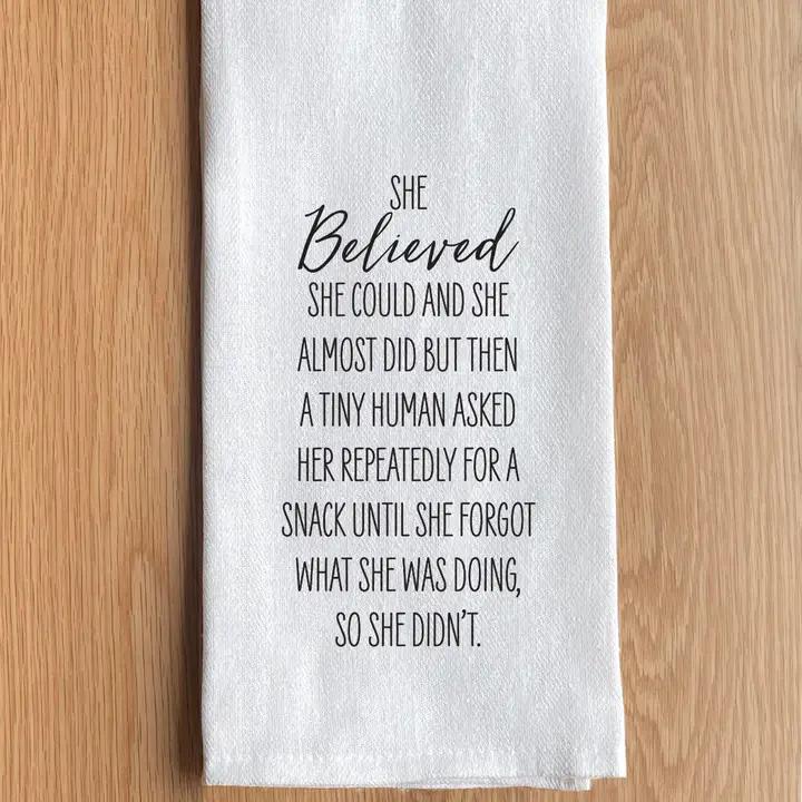 Text Printed Kitchen Towel