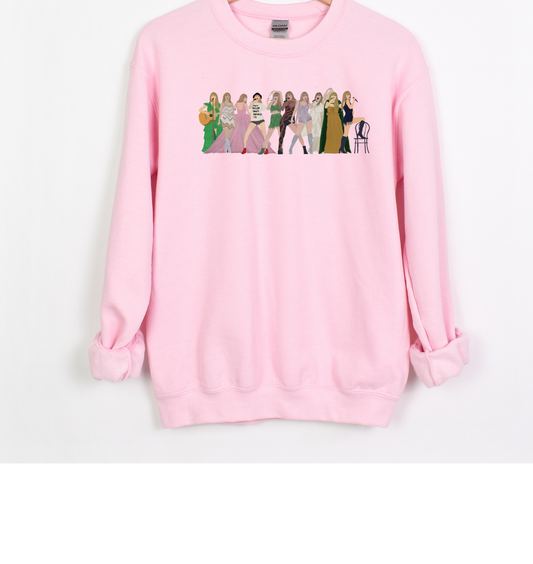 Taylor's Eras Pink Swiftie Sweatshirt |  Adult