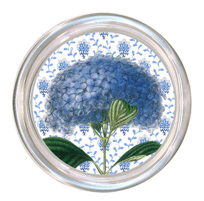 C396-Blue Hydrangea on Provencial Print Coaster