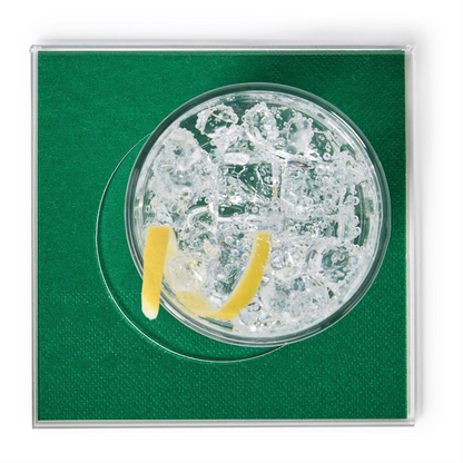Clear Cocktail Coasters in Gift Box