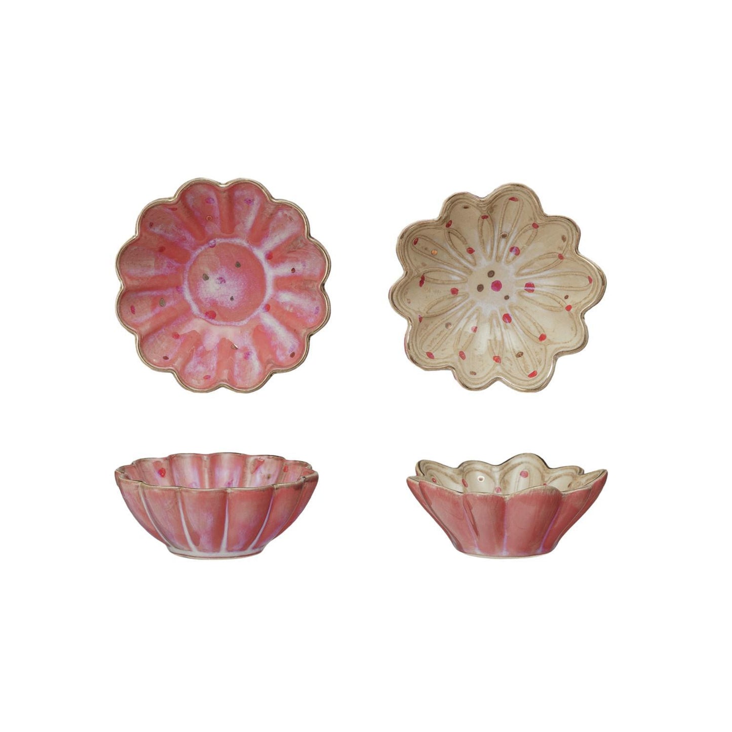 Gold Rim Mini Flower Dish