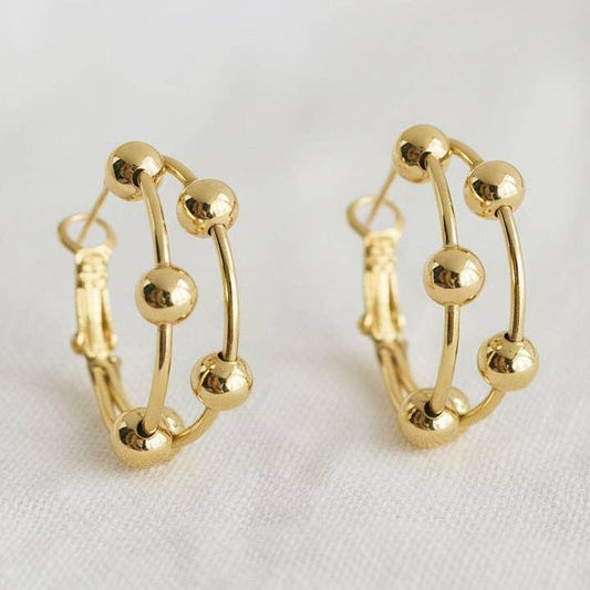 Double Circle Hoop Earrings