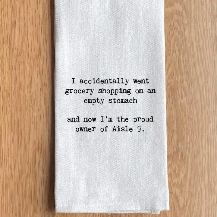 Text Printed Kitchen Towel