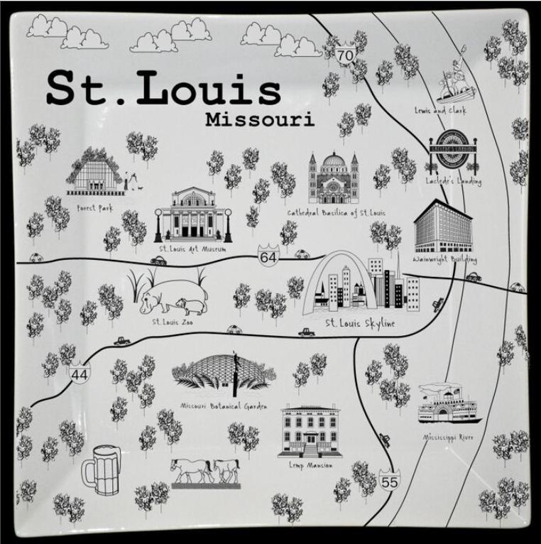 STL SQUARE MAP PLATE