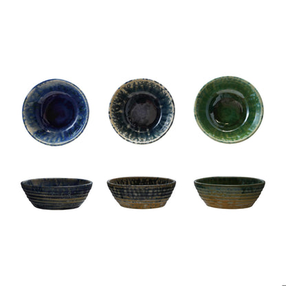 Crackle Glazed Stoneware Bowl