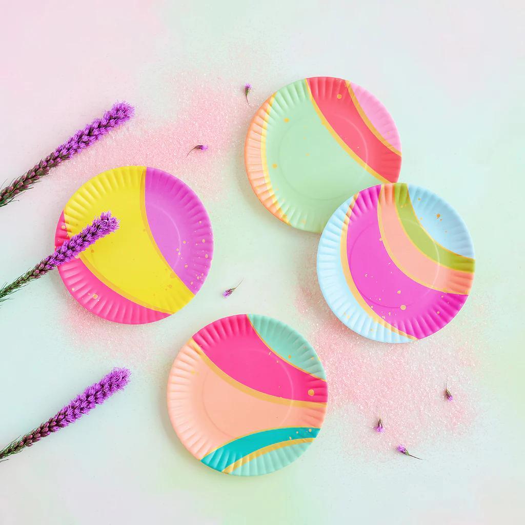 Color Couture Stripe Plate Set - Medium