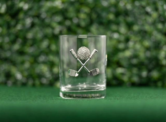 Golf Clubs Jeweled Glass
