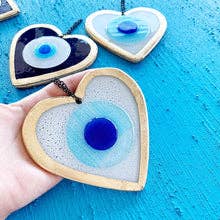 Valentines Day Decor, Evil Eye Heart Wall Hanging