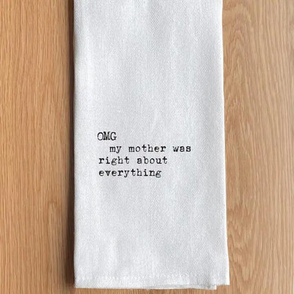 Text Printed Kitchen Towel