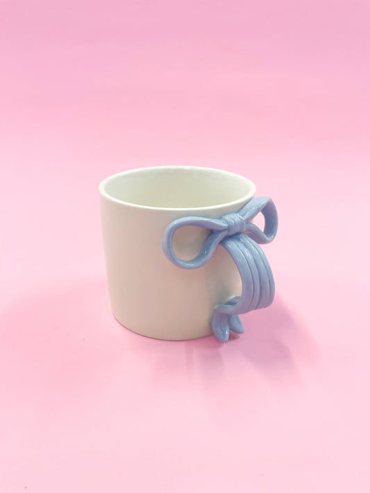Blue Bow 15oz Ceramic Coffee Mug