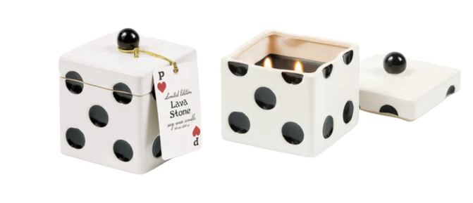 Lucky Dice 10 oz Ceramic Candle