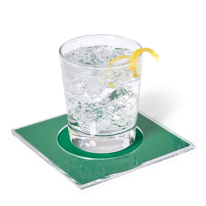 Clear Cocktail Coasters in Gift Box