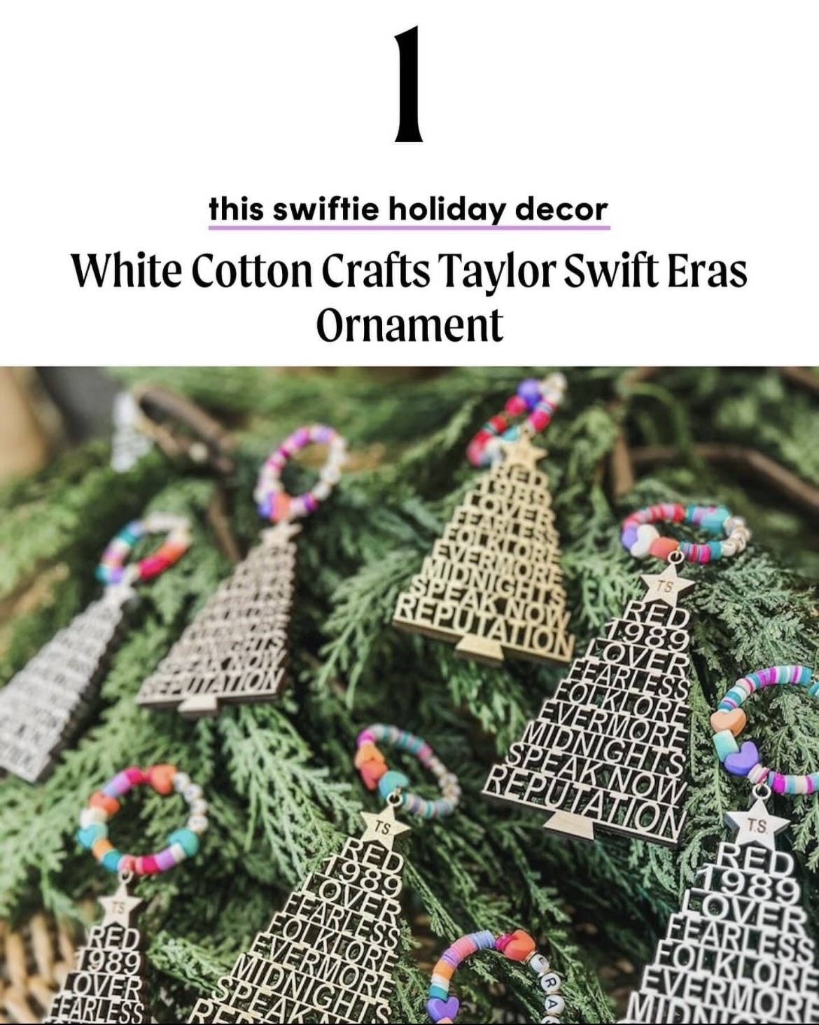 Taylor Swift Eras Tree Ornament