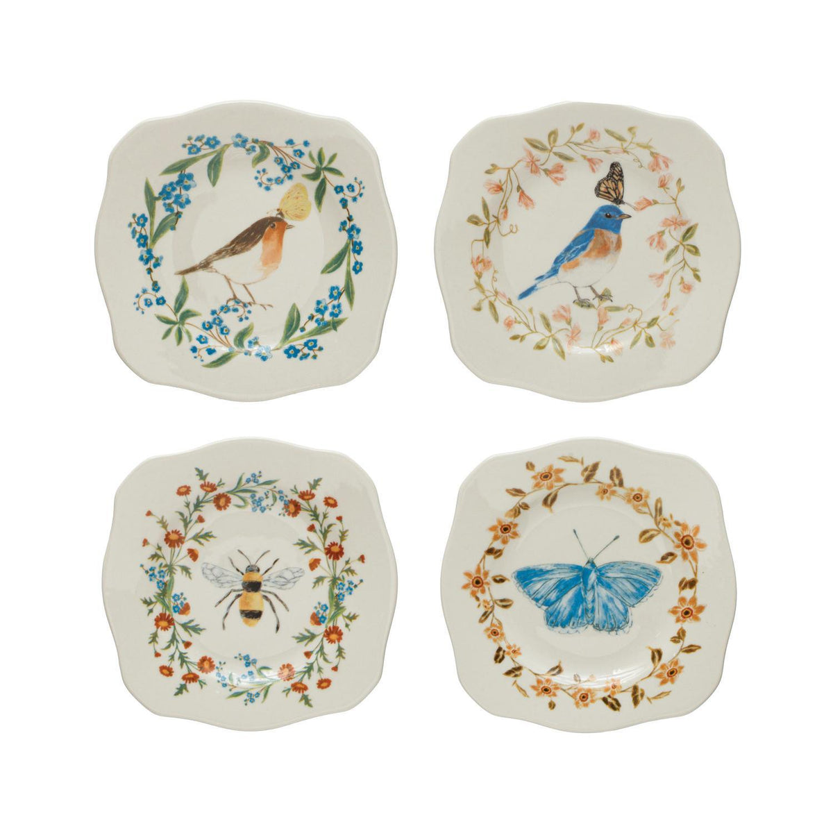 Bird/Insect Scalloped Plate